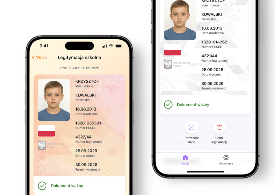 Legitymacje szkolne w aplikacji mObywatel Junior