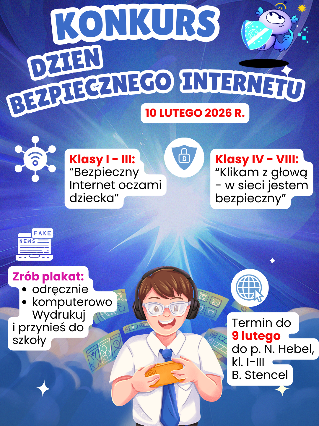Zapraszamy do szkolnego konkursu z okazji Dnia Bezpiecznego Internetu