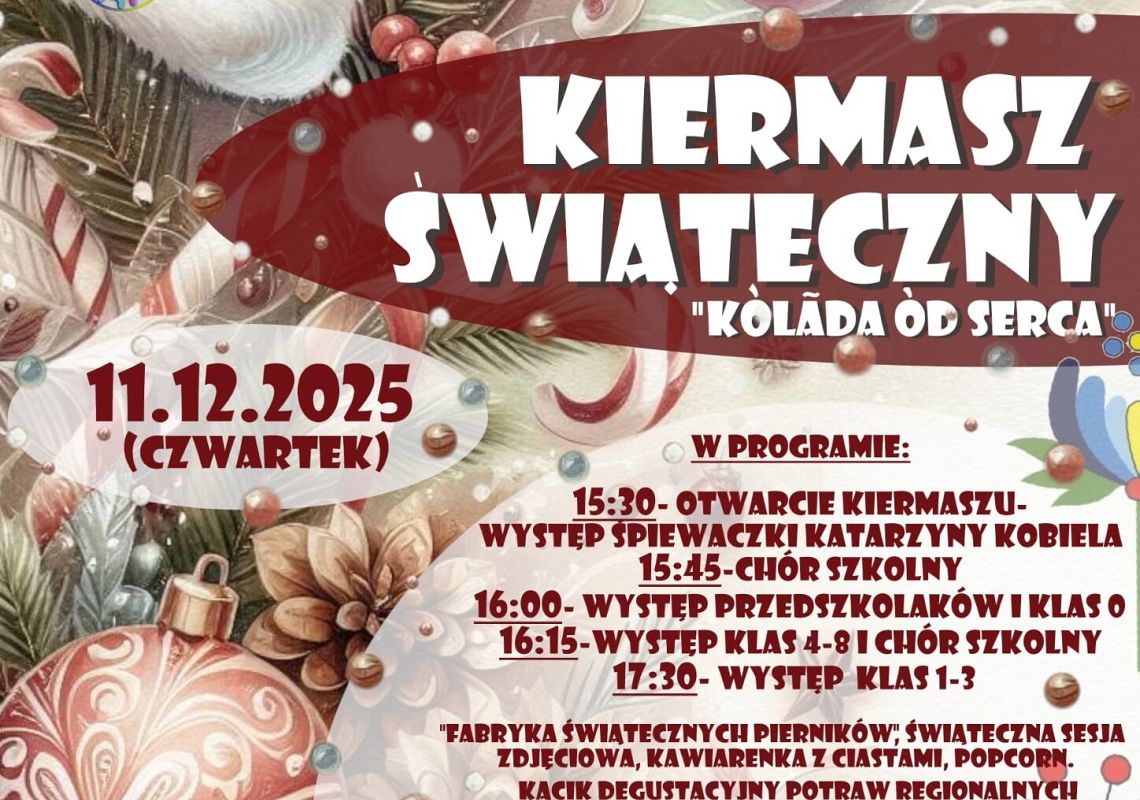 Zapraszamy na Kiermasz Świąteczny
