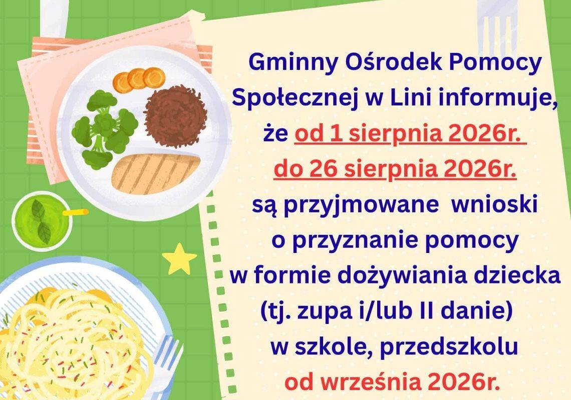 Nabór wniosków na dożywianie