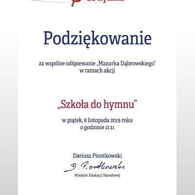 Szkoła do hymnu