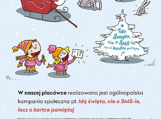 Grafika #0: IDĄ ŚWIĘTA, NIE O SMS-IE, LECZ O KARTCE PAMIĘTAJ