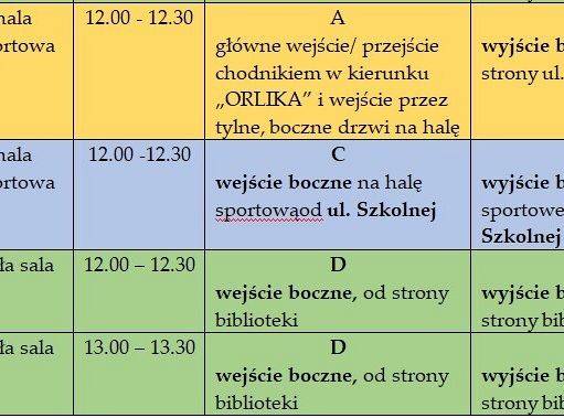 Harmonogram odbioru świadectw w reżimie sanitarnym#1