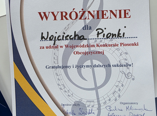 Wracamy z Wojewódzkiego konkursu z wyróżnieniem